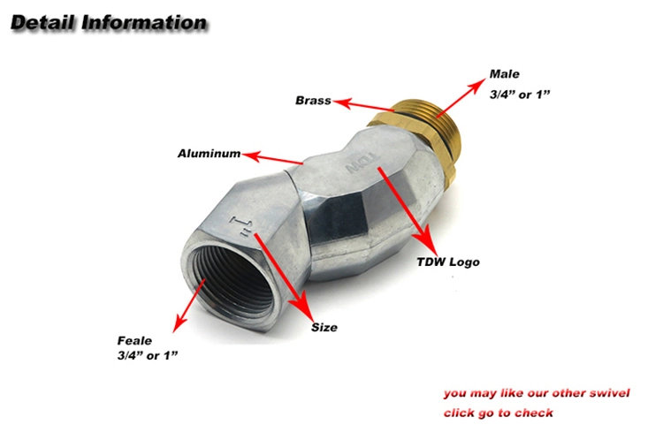 Rotating Connector Joint Coupling Hose Swivel for Tdw Fuel Nozzle