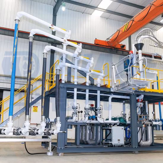 철도 유조선 및 도로 유조선의 하부 적재 및 하역 암